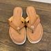 Coach Shoes | Coach Shelly Signature Turn Lock Thong Flip Flops Sandals | Color: Brown/Tan | Size: 9