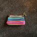Coach Bags | Coach Multicolored Striped Mini Wristlet Bag | Color: Green/Pink | Size: Os