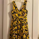 J. Crew Dresses | J.Crew Floral Print Midi V-Neck Dress | Color: Pink/Yellow | Size: 0