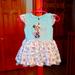 Disney Dresses | Disney Baby Infant Dress-Bodysuit Combo | Color: Green/White | Size: 12mb