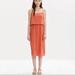 Madewell Dresses | Madewell Orange Cami Camisole Overlay Layered Silk Sleeveless Dress | Color: Orange | Size: 2