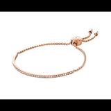 Michael Kors Jewelry | Michael Kors Brilliance Pave Bar Slider Bracelet | Color: Gold/Pink | Size: 7”