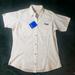 Columbia Tops | Columbia Pfg Nwt White Short Sleeve 100% Cotton Shirt Women's Large | Color: White | Size: L