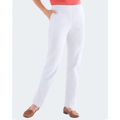 Appleseeds Women's Dennisport Easy Pull-On Chinos - White - 12P - Petite