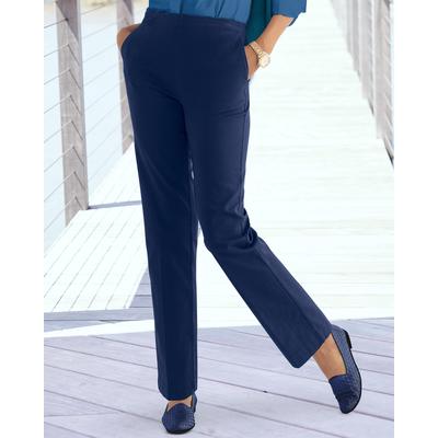 Appleseeds Women's Dennisport Easy Pull-On Chinos - Blue - 12P - Petite