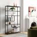 Etta Avenue™ Trocadero 72" H x 40" W Steel Geometric Bookcase in Black | 72 H x 40 W x 13 D in | Wayfair 6EF641712CC34EBD9CB9E9BFEB1559E5