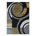 Black 35 x 22 x 0.33 in Area Rug - Everly Quinn Mccaulay Machine Woven Yellow/Gray Area Rug Polypropylene | 35 H x 22 W x 0.33 D in | Wayfair