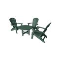 Rosecliff Heights Ansel Conversation Outdoor Table & Folding Adirondack Chair Set Plastic | Wayfair 4DAE317F0C6B4CC2AD0A6C63731E4BCE