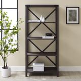 "64"" Metal X Bookcase - Sable - Walker Edison BS64MXSA"