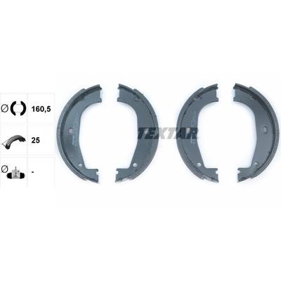 TEXTAR Bremsbackensatz, Feststellbremse hinten rechts links für BMW 34411160924 1160729 6761289 91045500