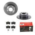 Brembo Bremsscheiben COATED Ø245mm + Bremsbeläge hinten für Audi A6 AVANT