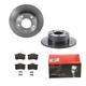 BREMBO Bremsensatz-Hinterachse COATED DISC LINE / STANDARD Bremsensatz, Scheibenbremse hinten rechts links voll 245mm für SKODA RENAULT VW ROEWE (SAIC