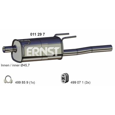 ERNST Endschalldämpfer für GENERAL MOTORS OPEL 13107611 13220575 5852448 011297