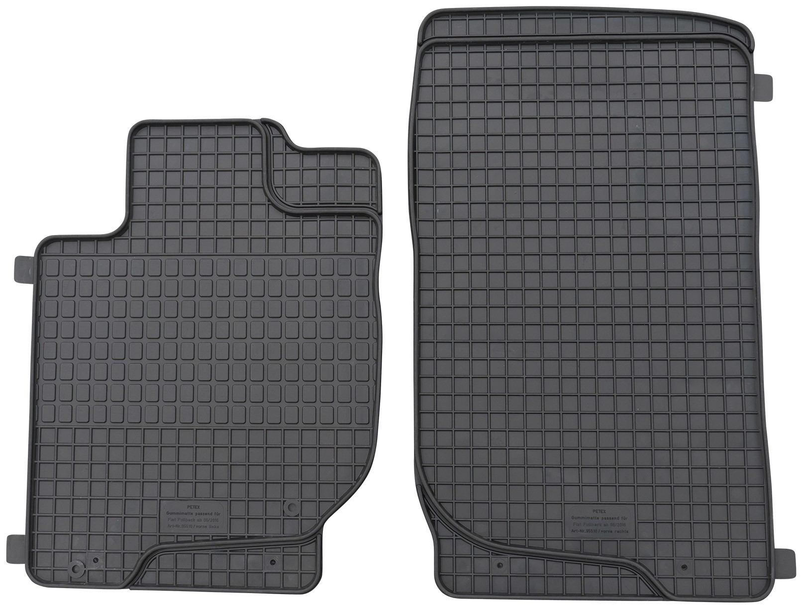 PETEX Fußmattensatz schwarz für FIAT 95510 Image