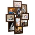 vidaXL Collage Photo Frame for 10x(13x18 cm) Picture Dark Brown MDF