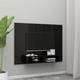 vidaXL Wall TV Cabinet High Gloss Black 135x23.5x90 cm Engineered Wood