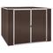 vidaXL Garden Shed Brown 195x198x159 cm Galvanised Steel