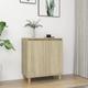 vidaXL Sideboard with Solid Wood Legs Sonoma Oak 60x35x70 cm Engineered Wood