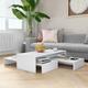 vidaXL Nesting Coffee Table Set White 100x100x26.5 cm Engineered Wood