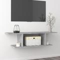 vidaXL Wall Mounted TV Cabinet Concrete Grey 103x30x26.5 cm