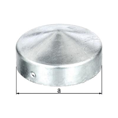 205928 Pfostenkappe d. 80 mm rund flache Form feuerverzinkt - GAH Image