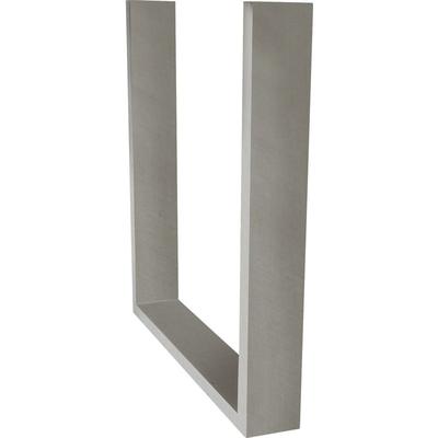 Bankkufe Regular Slim Höhe 412mm - Bankgestell mit 100kg Tragkraft, Edelstahl gebürstet - Simausrom Image
