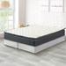 Onetan, 10-Inch Medium Pillow Top Memory Foam Pocket Coil rolled Mattress with 4" or 8" Split Wood Box Spring Set,