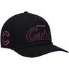 Men's '47 Black Chicago Cubs Hitch Orchid Undervisor Snapback Hat