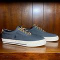 Polo By Ralph Lauren Shoes | New! Polo Ralph Lauren Vito Leather Lace Canvas Shoes Size 8 | Color: Blue | Size: 8