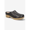 Extra Wide Width Women's Motto Clog Mule by Bella Vita in Black Leather (Size 7 WW)