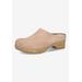 Women's Motto Clog Mule by Bella Vita in Almond Suede Leather (Size 9 M)