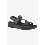 Wide Width Women's Serenity Sandal by Drew in Black Combo (Size 6 1/2 W)