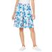 Plus Size Women's Split Skirt by Woman Within in Blue Blossom (Size S)