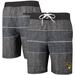 Men's G-III Sports by Carl Banks Charcoal Milwaukee Brewers Horizon Volley Swim Trunks