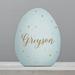 Personalization Mall Speckled Personalized Wooden Easter Egg Shelf Decoration Wood in Blue/Brown/Gray | 5.7 H x 4.5 W x 1.6 D in | Wayfair 33530-E