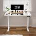 Inbox Zero Adjustable Standing Desk, Whole-Piece Desktop Wood/Metal in White | 30 D in | Wayfair 8286575322F6463A8ED7016A3ED0E186