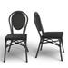 Joss & Main Abode Stacking Patio Side Chair Metal/Fabric in Black | 34.85 H x 17.72 W x 23.43 D in | Wayfair CEF2459C85544CD8A77FDA7311C9A647