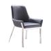 Orren Ellis Tufted Side Chair Faux Leather/Upholstered in Gray | 31.8 H x 22.8 W x 22.8 D in | Wayfair A0C7D2C6312545798EDA5548B55F467B