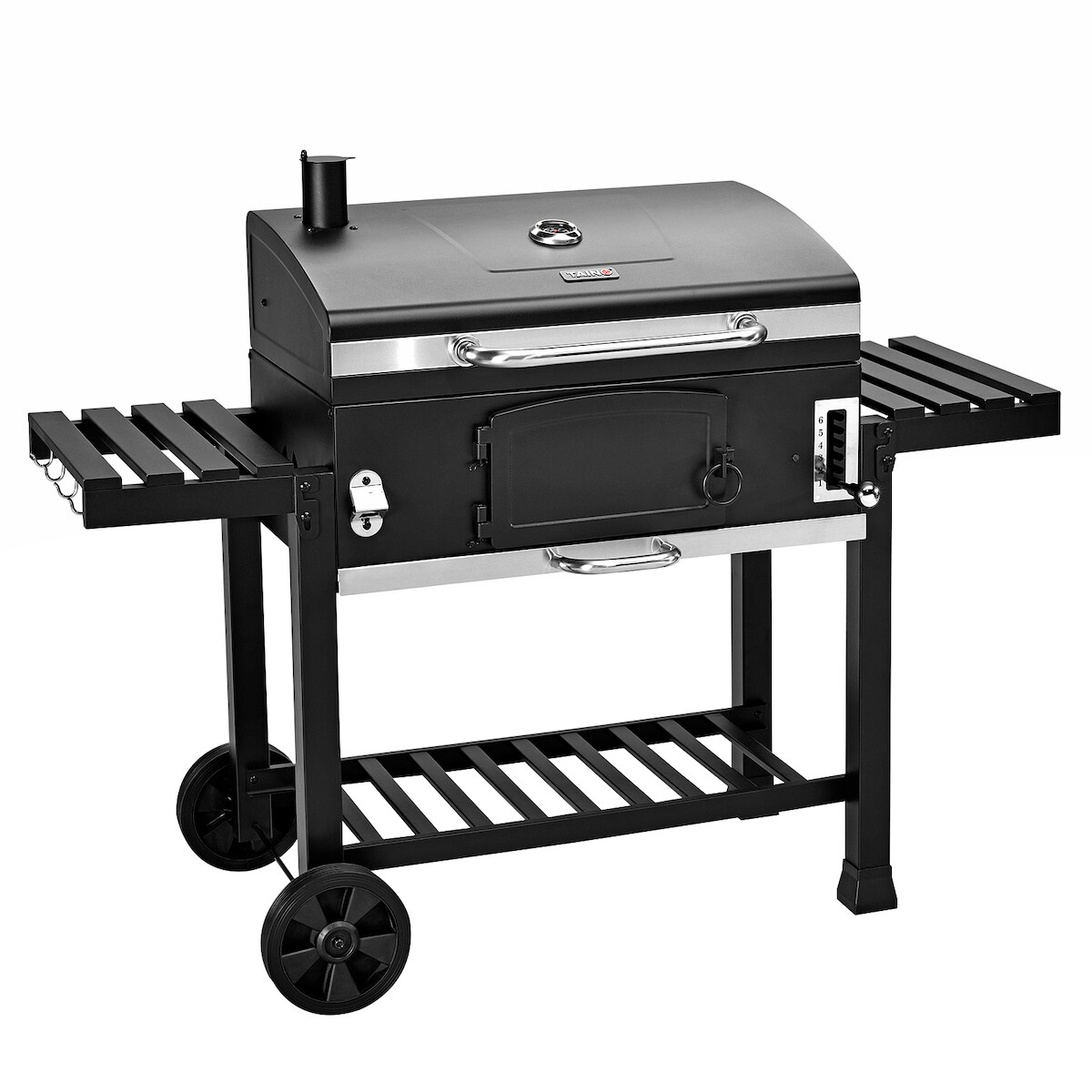 TAINO HERO XXL Smoker BBQ Grillwagen Holzkohlegrill Grill Räucherofen Schwarz Image