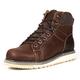 SL-Saint Soft Toe Mens Wedge Work Boots Comfortable Durable Warm Chukka Ankle Casual Boots 6 Inch Full Grain Leather Motorcycle Combat Hiking Shoes Brown(10.5 UK, numeric_10_point_5)