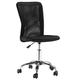 Vinsetto Mesh Office Chair, Desk Chair, Armless Swivel Computer Chair with Rolling Wheels for Study and Work, Black