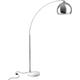 Lampadaire abat jour PVC argent pied métal