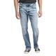 Silver Jeans Herren Zac geradem Bein Jeans, Light Wash Sdk104, 40W / 30L
