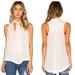 Free People Tops | Free People Sleeveless Tie Front Top In Peach Revolve Blouse Womens Size Small | Color: Cream/Pink | Size: S