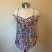 Lilly Pulitzer Tops | Lilly Pulitzer Fish Print Dusk Racerback Tank Top Cami Silk | Color: Tan | Size: Xs