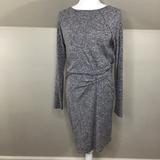 Athleta Dresses | Athleta Cozy Dress Ruched Long Sleeves Warm Winter Sz S | Color: Gray | Size: S