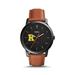 Fossil Black Rochester Yellow Jackets The Minimalist Slim Light Brown Leather Watch