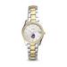 Women's Fossil Silver Evansville Purple Aces Scarlette Mini Two-Tone Stainless Steel Watch