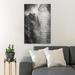 Bungalow Rose 30_Grayscale Photography Of Elephant's Face - 1 Piece Rectangle Graphic Art Print On Wrapped Canvas in Black/Gray/White | Wayfair