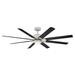 Modern Forms Renegade Outdoor Rated 66 Inch Ceiling Fan with Light Kit - FR-W2001-66L35BNMB